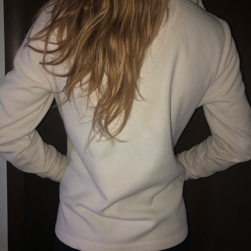 Calvin Klein Cream Fleece Zip-Up Jacket - Picture 2 of 4